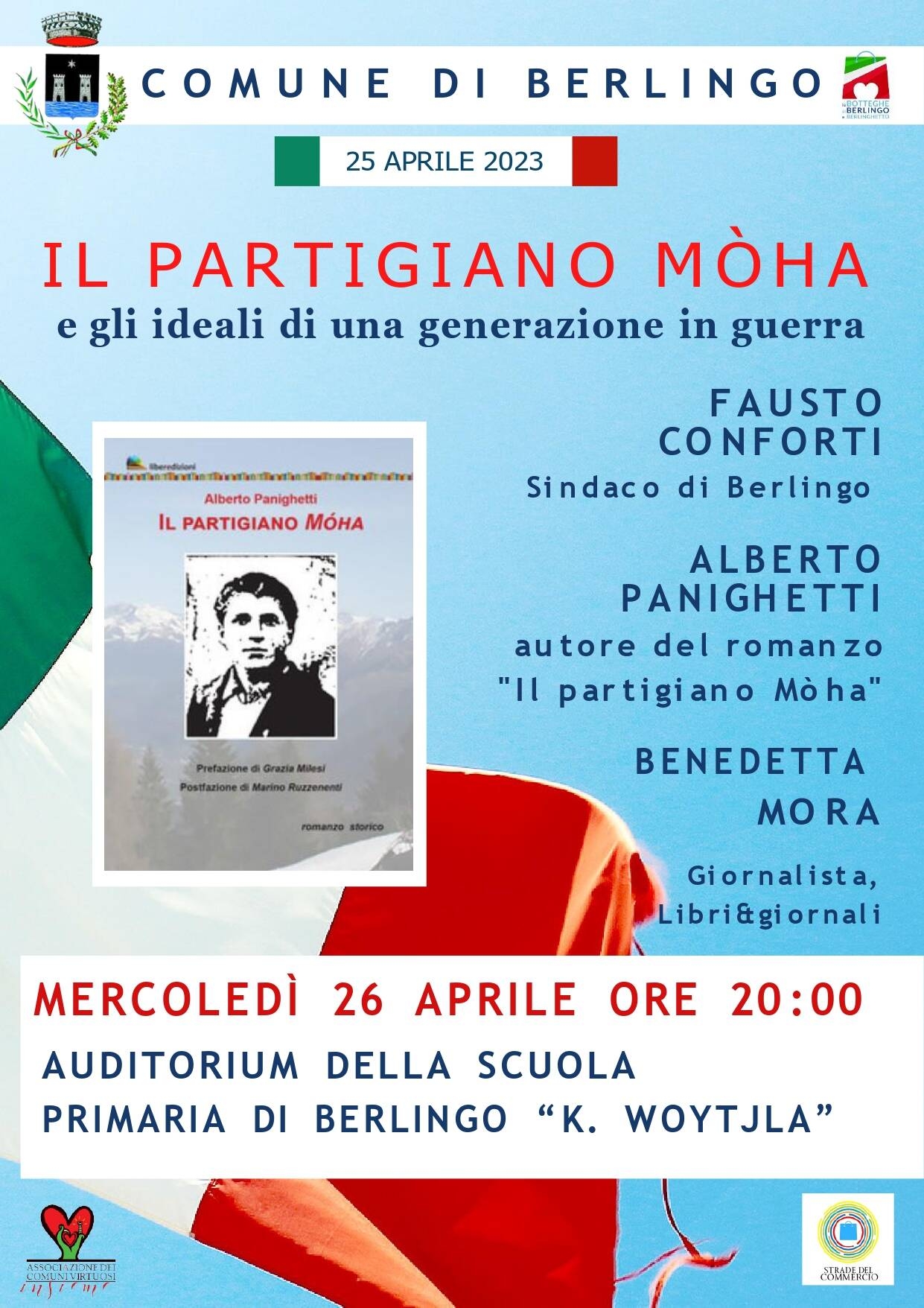 Immagine: 26 Aprile - il partigiano Moha - 2023 Festa Liberazione 25 aprile Italia locandina _page-0001