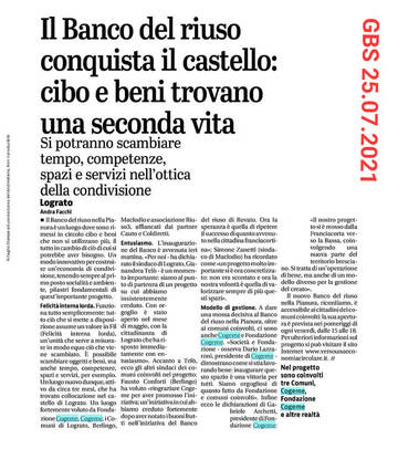 Rassegna stampa: l'inaugurazione del "banco del riuso" sulle pagine di Bresciaoggi e del Giornale di Brescia