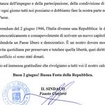 Immagine: Gli Auguri del Sindaco