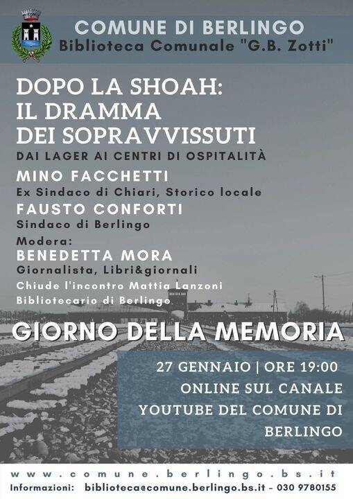 Immagine: Incontro online nel Giorno della Memoria, ricorrenza internazionale per commemorare le vittime dell'Olocausto