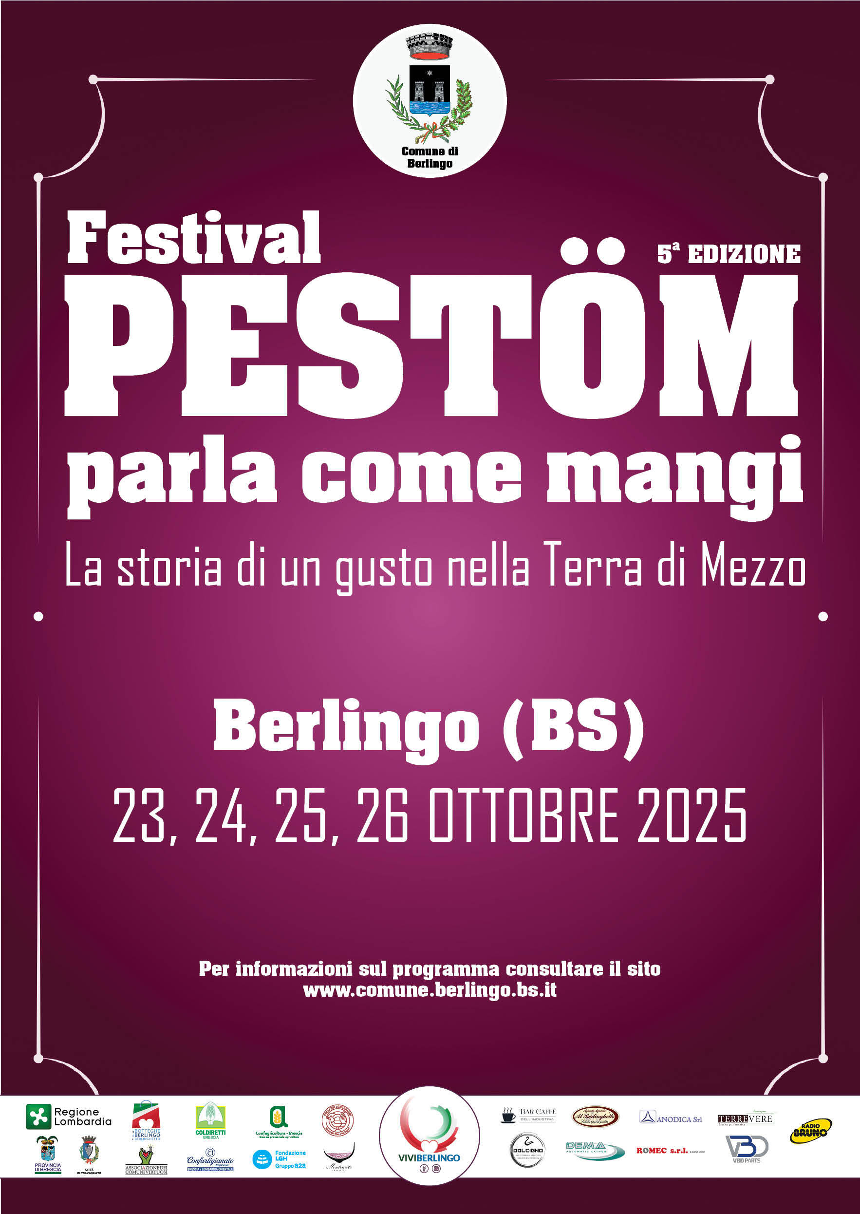 Immagine: LOCANDINA SAGRA DEL PESTOM 2025 - SOLO COMUNE