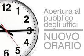 Nuovi orari apertura uffici comunali