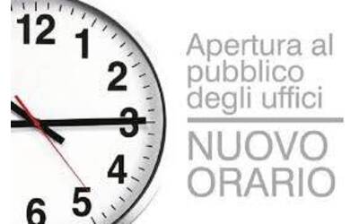 Immagine: Nuovi orari uffici