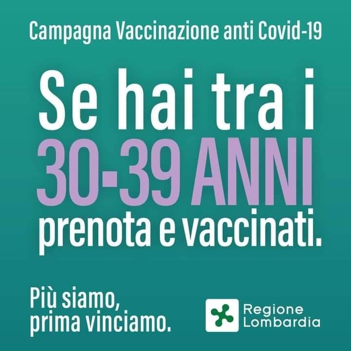 Immagine: Vaccinazione 30-39 anni