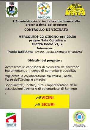 Progetto controllo di vicinato