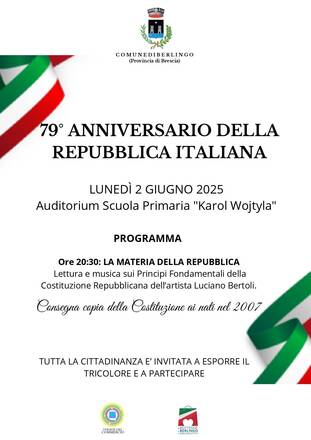 79° Anniversario della Repubblica Italiana